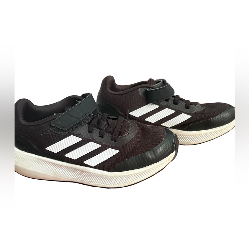 Adidas Kids Black and White Strap Sneakers